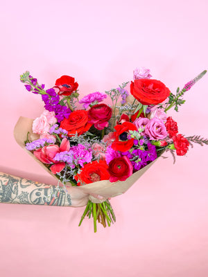 Grand Wrapped Flowers- Valentine's Day Collection