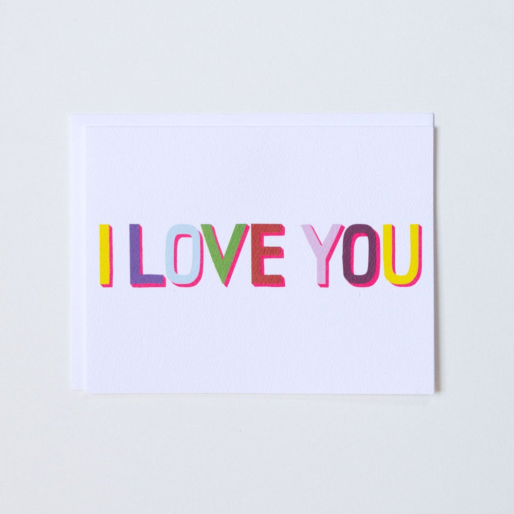 
            
                Load image into Gallery viewer, Multicolour I Love You Card
            
        