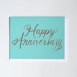 Rose Gold Foil Anniversary Card
