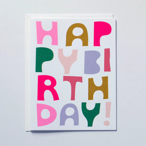 
            
                Load image into Gallery viewer, Block Letter Birthday Card
            
        