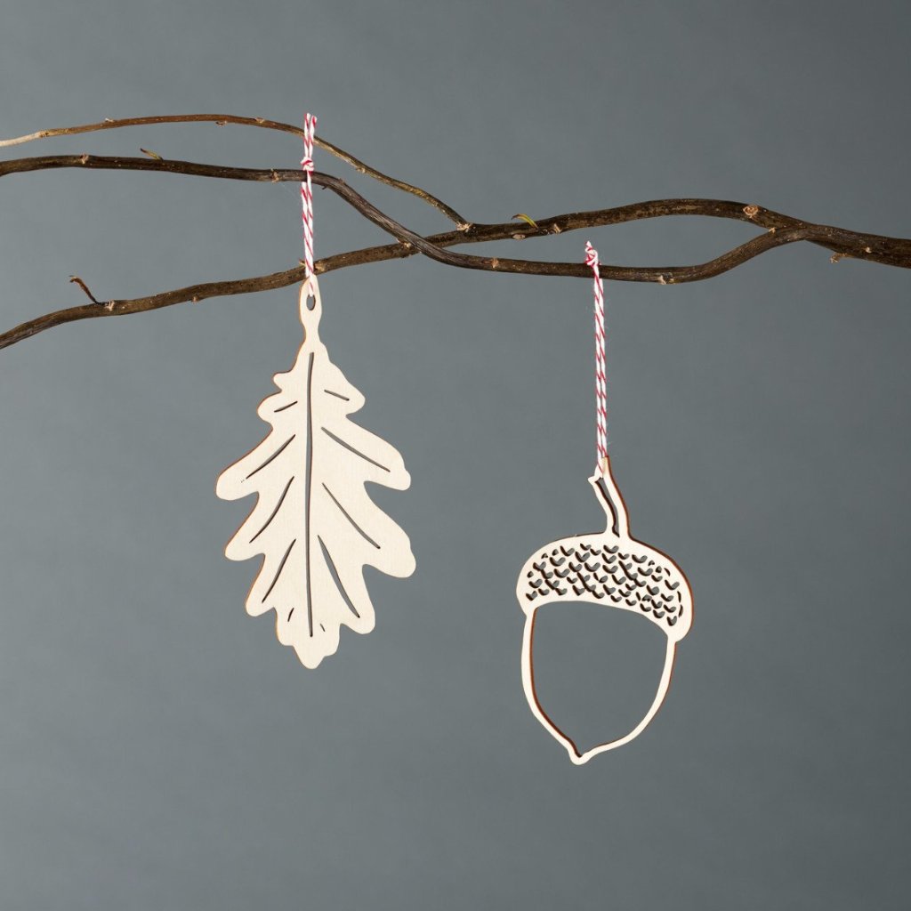 Winter Wooden Ornaments