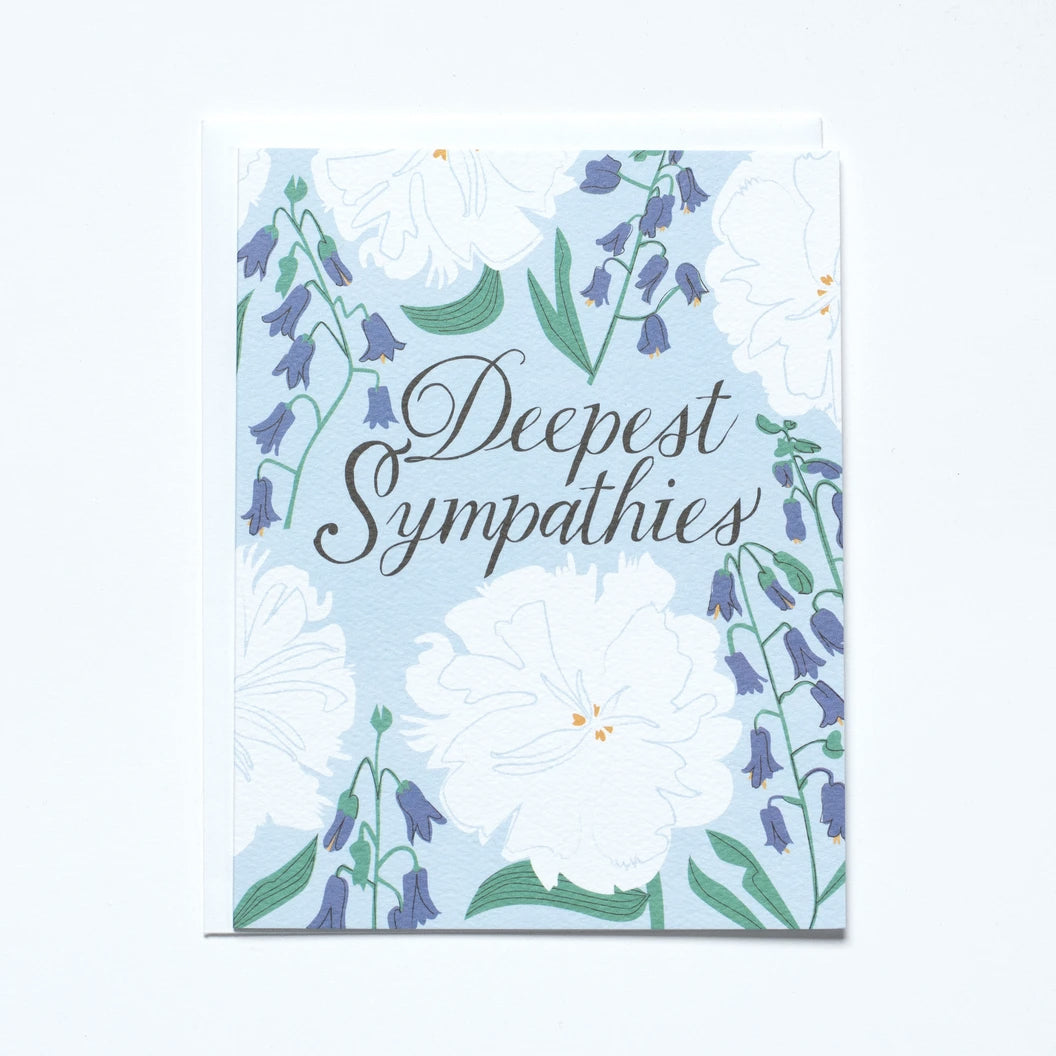Peonies Condolence Card